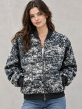 Bomberjacke aus Wollstoff