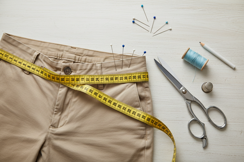 Hosenbund enger machen Flat Lay