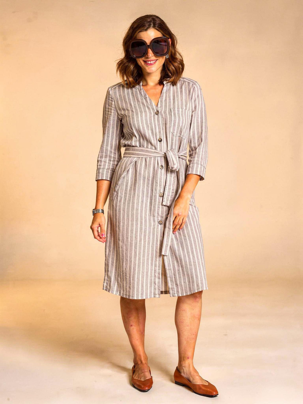Hemdblusenkleid aus Leinen