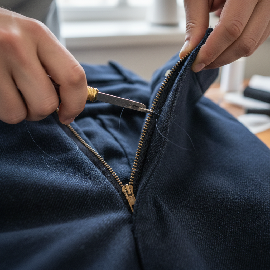 Reißverschluss Hose austauschen