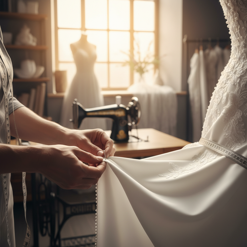 Hochzeitskleid wird gekürzt – Schneiderei Pimpanty